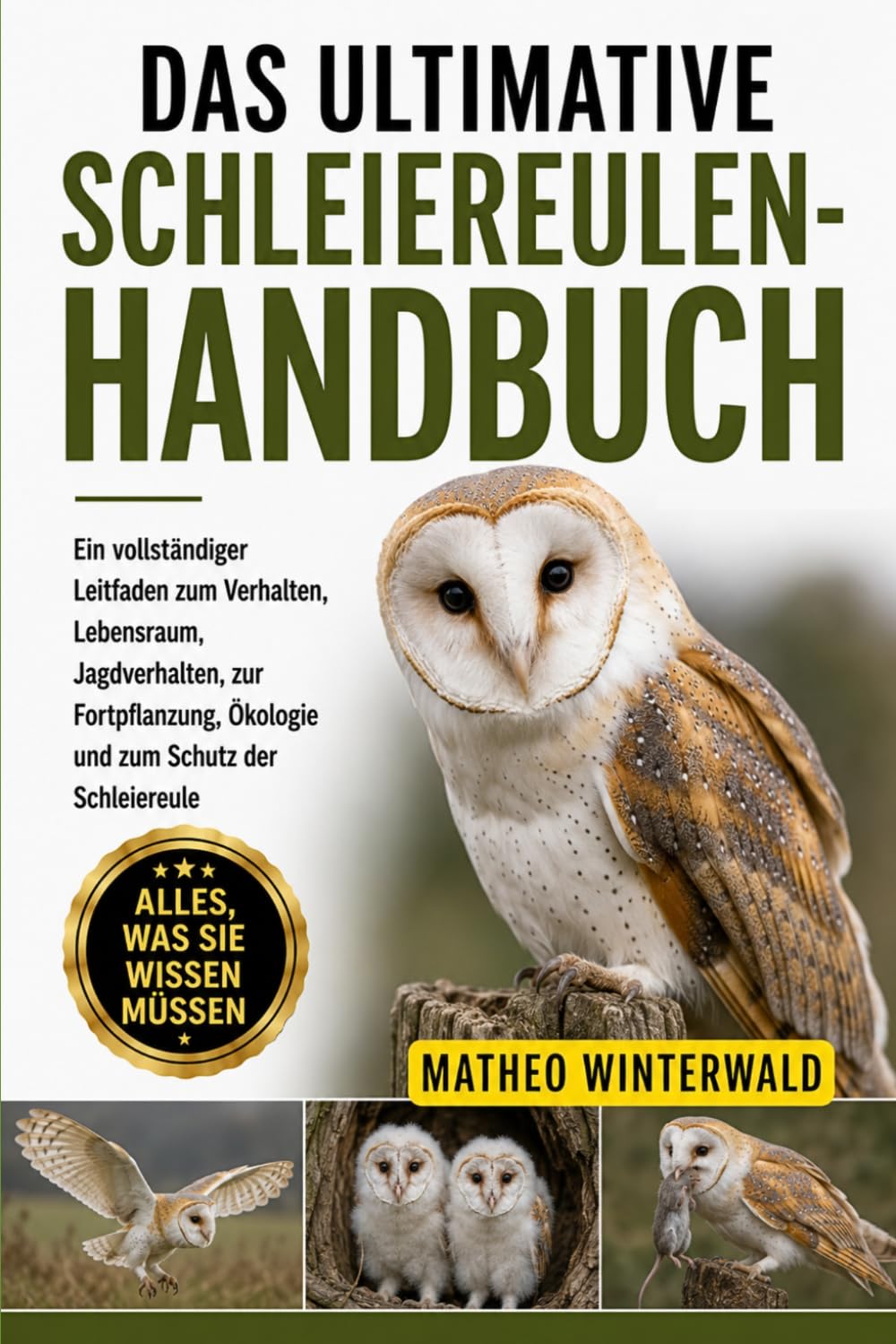 DAS ULTIMATIVE SCHLEIEREULEN-HANDBUCH: Ein vollständiger Leitfaden zum Verhalten, Lebensraum, Jagdverhalten, zur Fortpflanzung, Ökologie und zum Schutz der Schleiereule