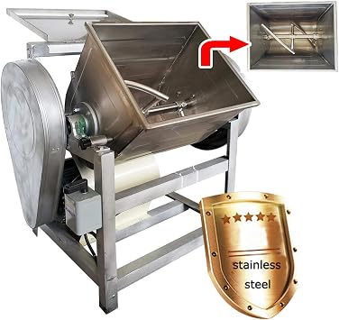 Commercial Dough Mixer Electric Dough Mixing Machine Stainless Steel Pizza Flour Dough Stand Mixer Heavy Duty Flour Blender Kneading Machine 50QT/25KG Kneading Capacity