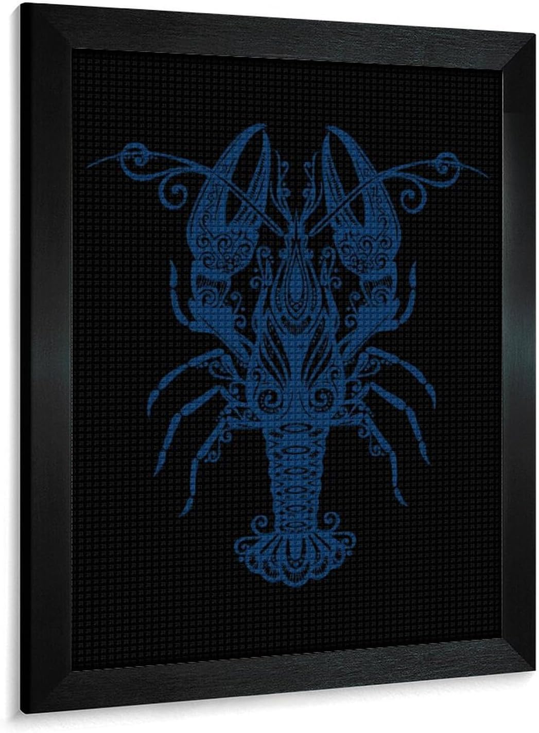 Lobster Diamond 5D Painting Kits with Frame DIY Full Round Drill Gem Art Crafts for Home Wall Decor 16 X 20in Blackwood 40 * 50cm
