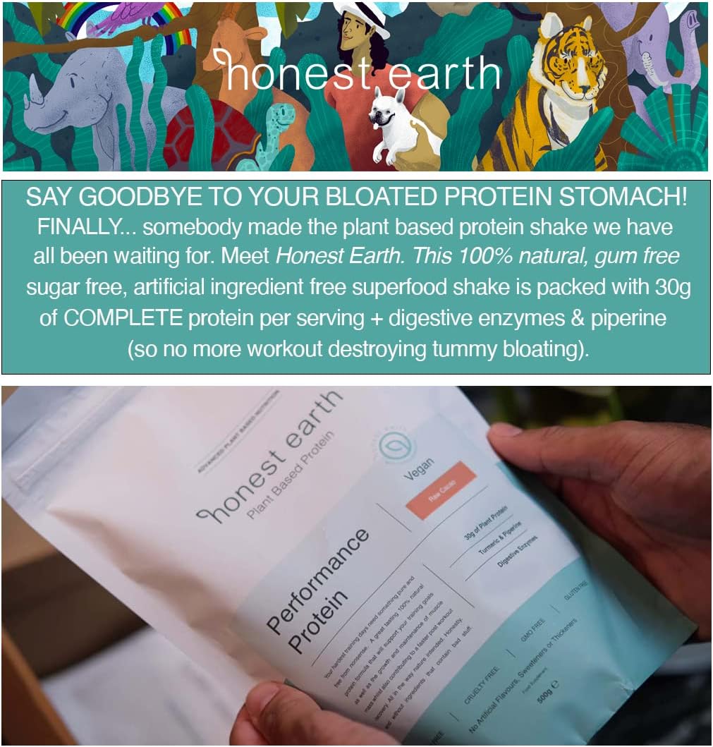 Honest Earth Plant Based Vegan Protein Powder 31g Protein 100