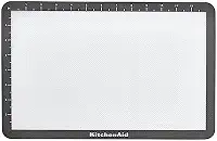 KitchenAid Tapete de silicone para assar, 23 x 35 cm, cinza