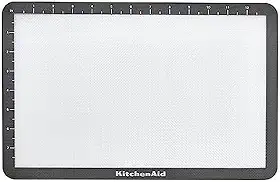 KitchenAid Tapete de silicone para assar, 23 x 35 cm, cinza