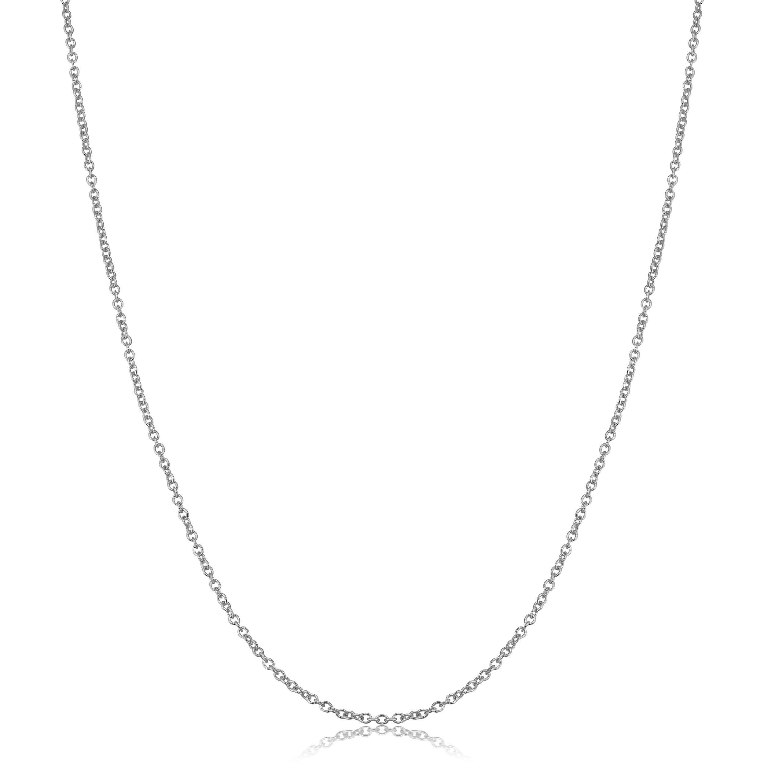 Kooljewelry14k Yellow Gold Filled Or White Gold Filled Cable Chain Necklace For Women And Men (1mm, 1.3mm, 1.5mm or 2.1mm - sizes from 14 to 30 inch long)