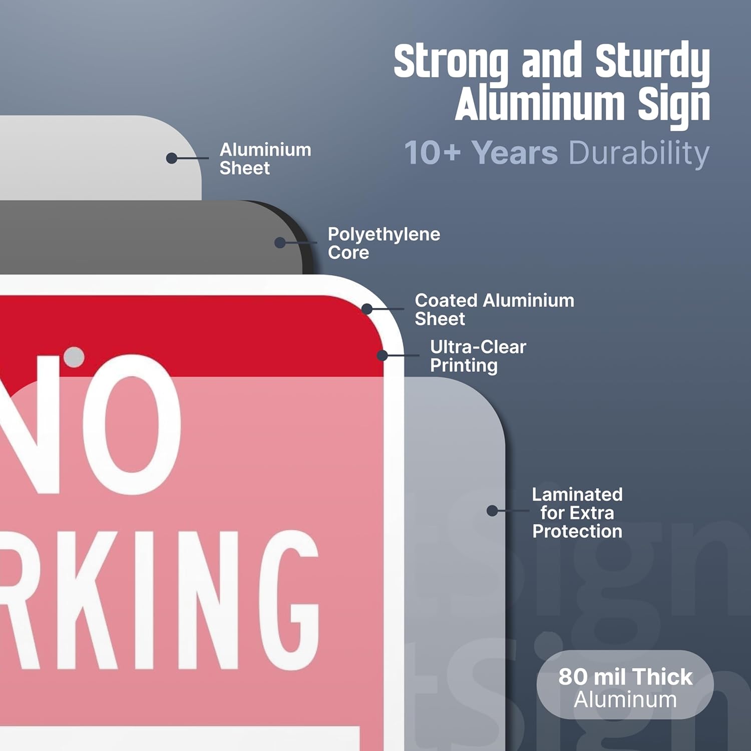 SmartSign Immediate Loading And Unloading Only Sign - 2 Pack, No Parking Sign, 18 x 12 inch, 2mm Aluminum Composite, Red and White, Made in USA