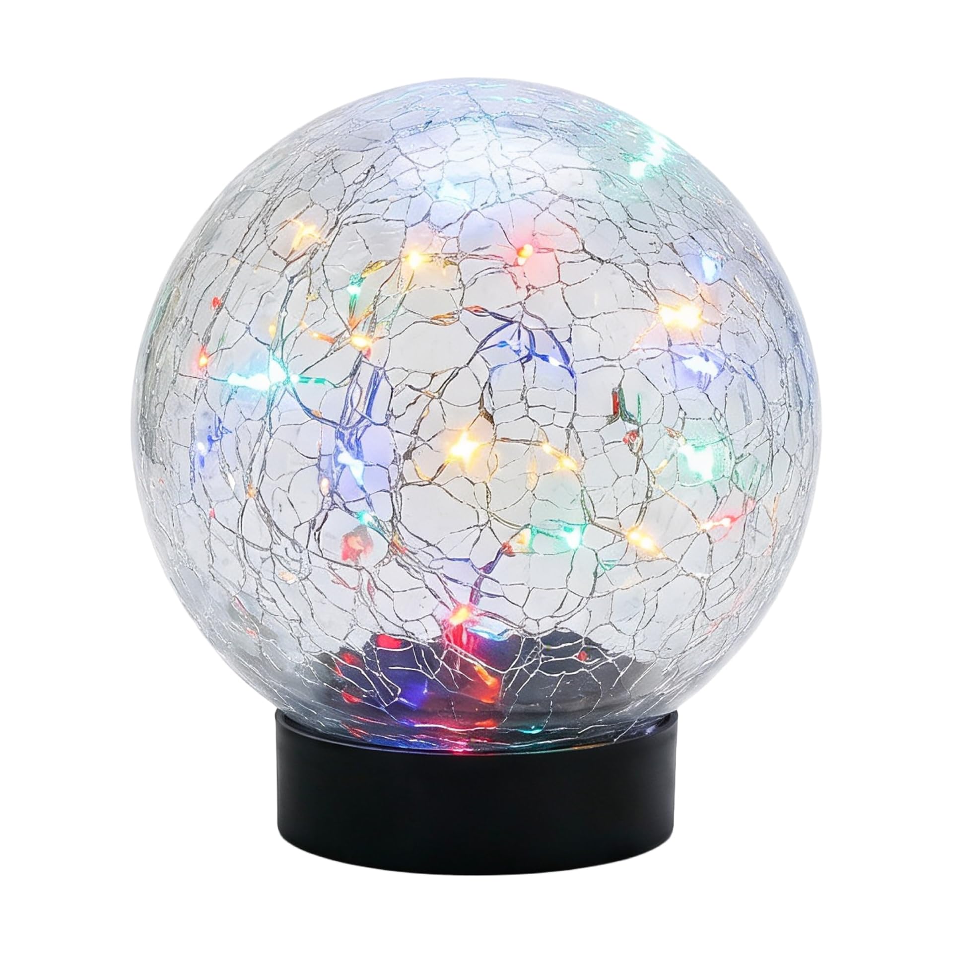 Solar Powered Multi-Coloured Crackle Ball - 15cm