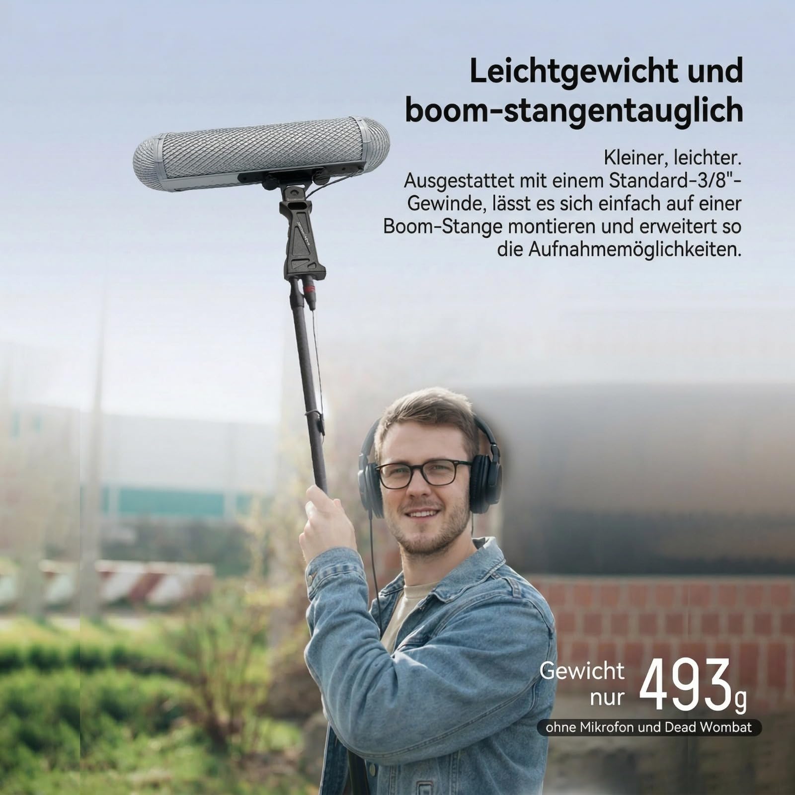 DF DIGITALFOTO Professionelles Mikrofon Blimp Windschutz, Micolive Pro | mit Dead Cat, kompatibel mit Rode NTG Serie, Sennhaiser MKE600 Shotgun Mikrofon