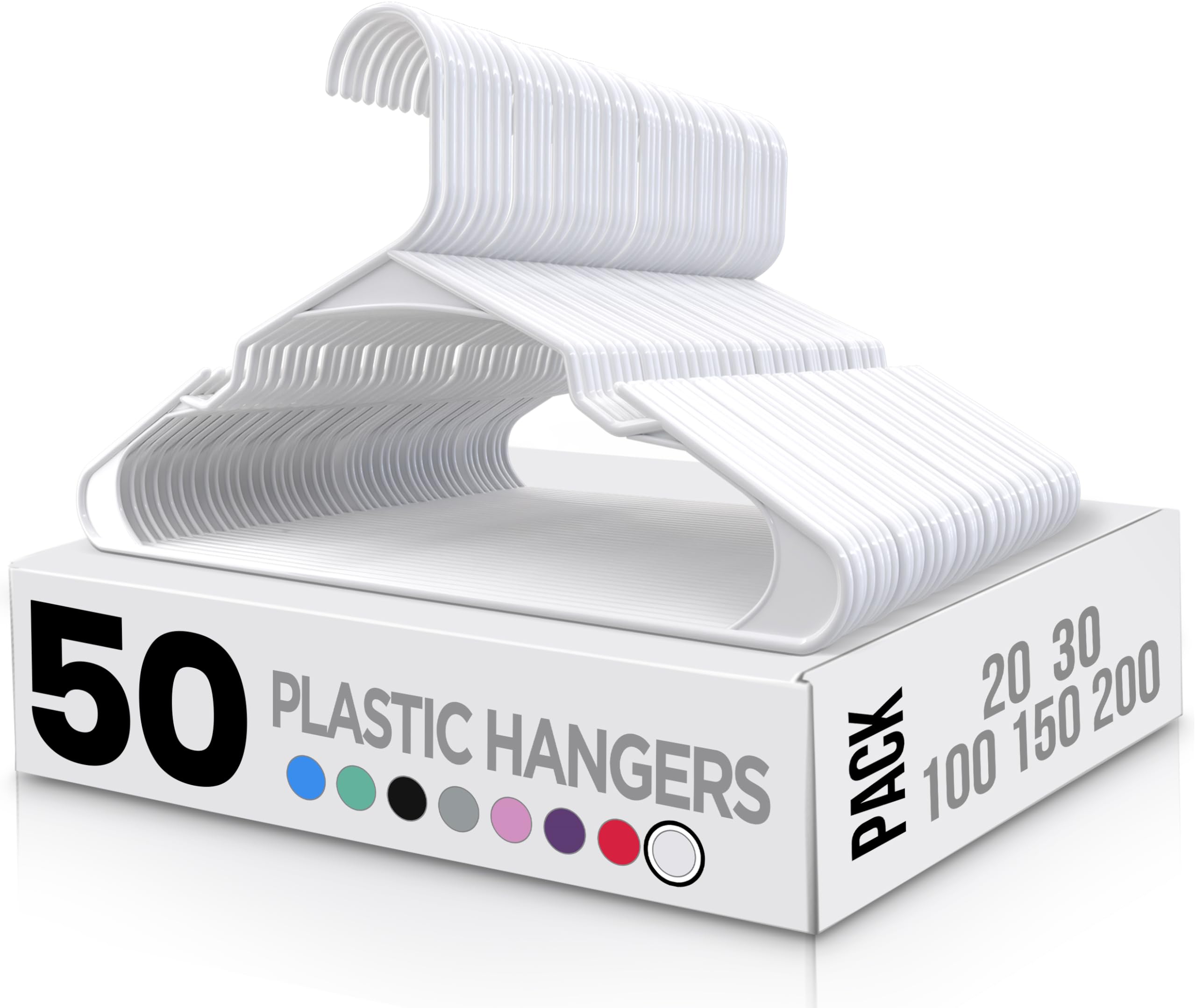 Utopia Home Plastic Hangers 50 Pack