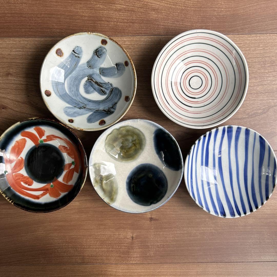 K5 呉須　青絵　陶器皿鉢　　10個セット K5 呉須 青絵 陶器皿鉢 10個セット