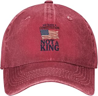 We Have A Constitution No Kings Golf Hat Save Democracy Political Protest Baseball Cap Denim Retro Dad Hats for Men