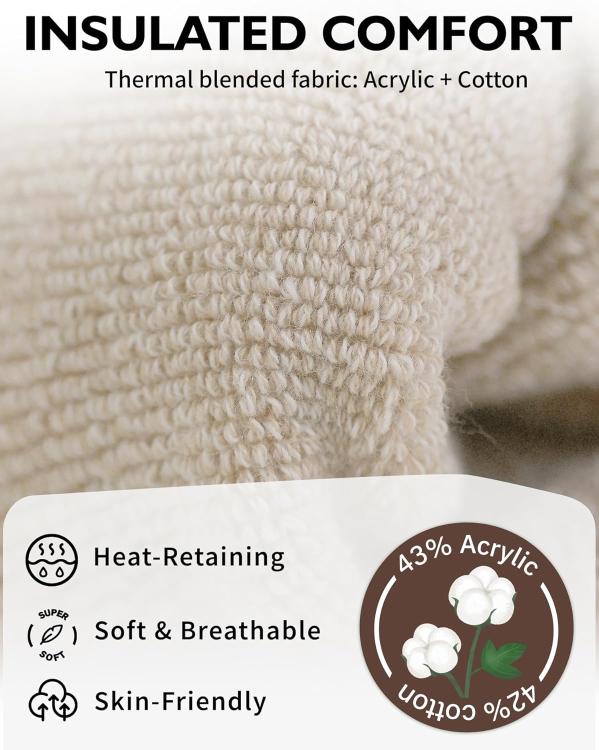 CLOSEMATE Womens Thick Full Cushioned Thermal Warm Boot Socks for Winter 3 Pairs - Image 5