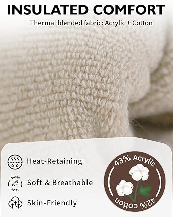 CLOSEMATE Boot Socks for Women Thick Warm Winter Crew Socks 3 Pairs