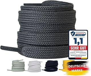 LaceHype 1 Paar Premium Schnürsenkel flach [10 mm breit ] LC2 reißfest Schuhbänder Ersatz Shoelaces aus Polyester für Snea...