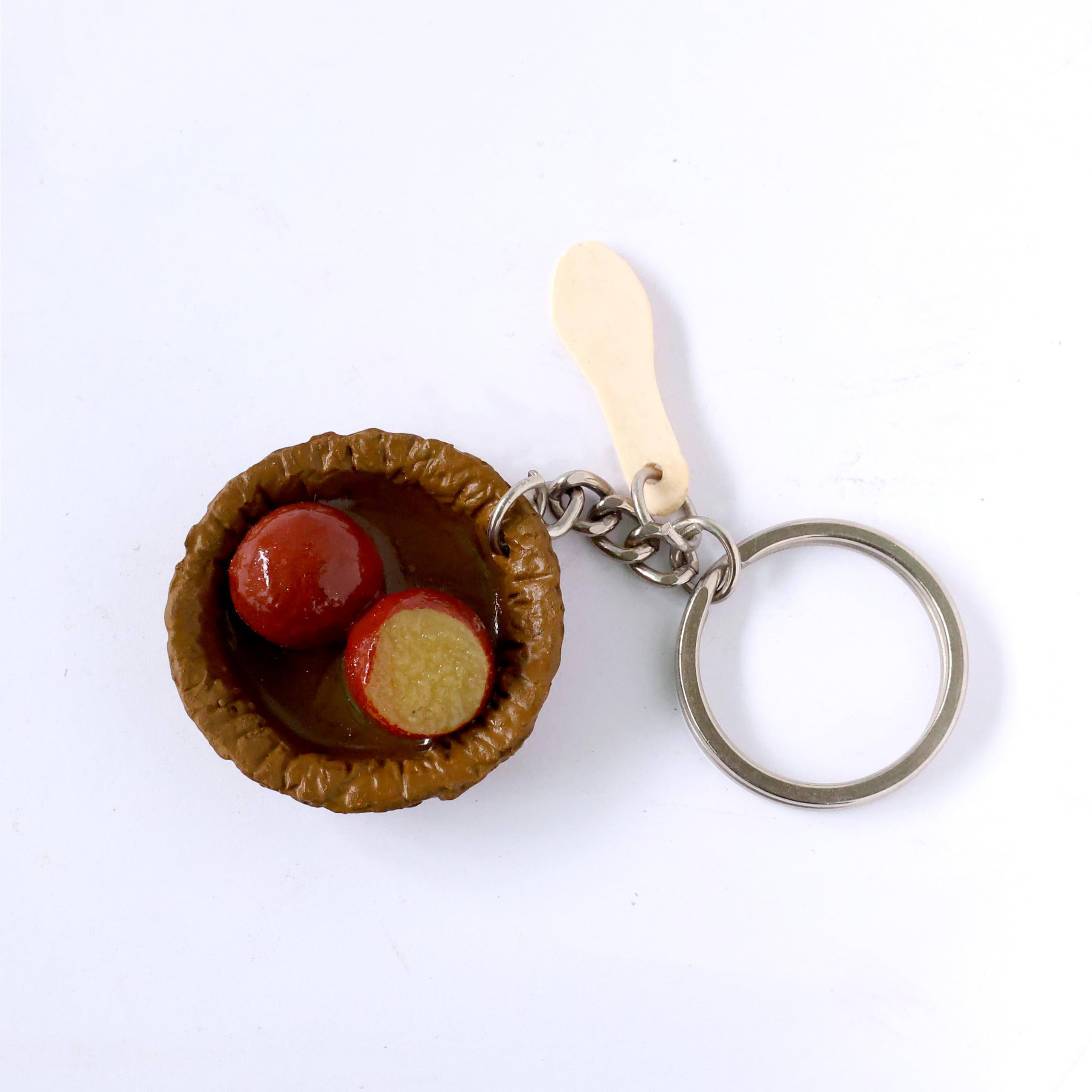 Gulab Jamun pattal Food Miniature Keychains | Best Souvenir Gift 100% Made in India | Keyring For All Ages.-image-36