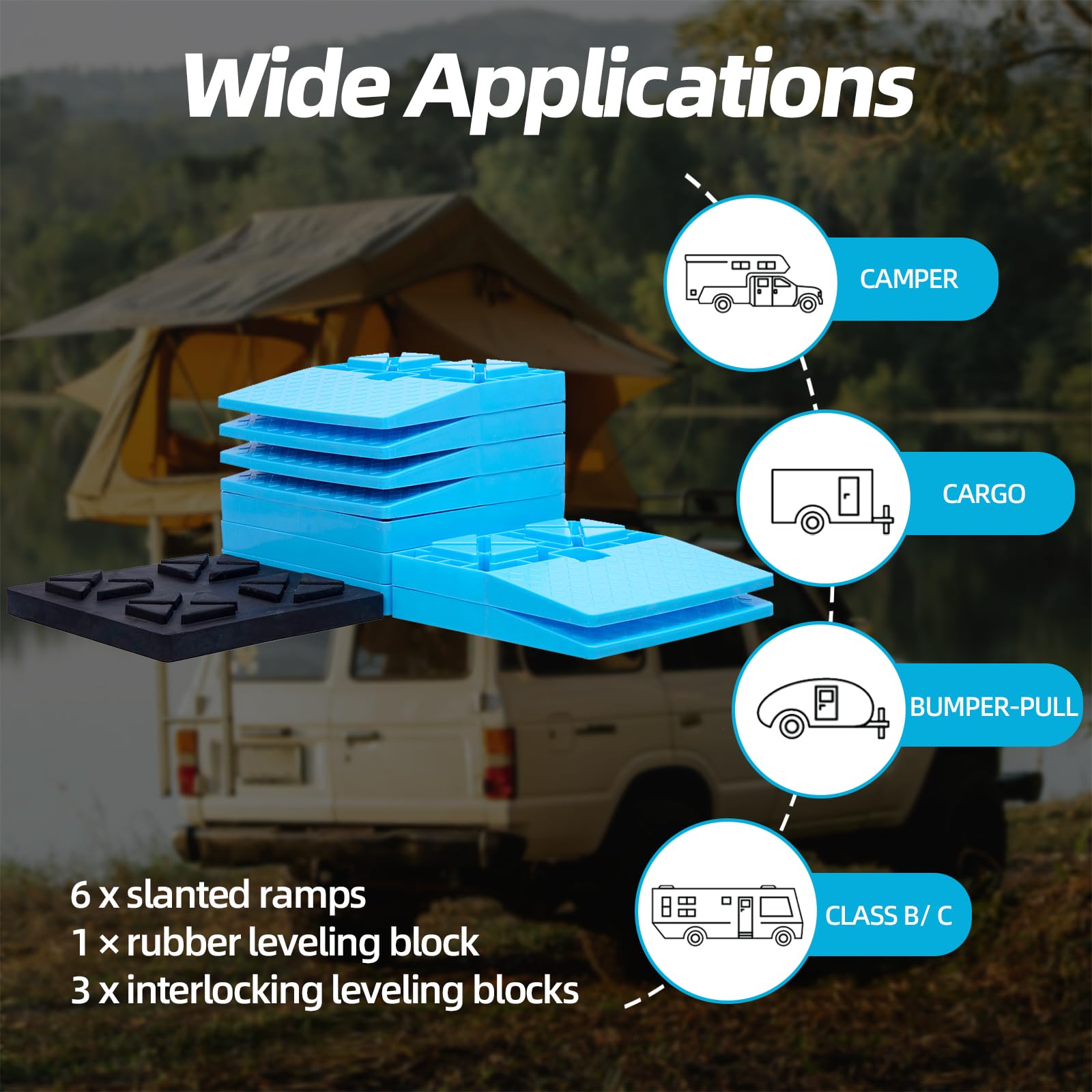 Snapklik.com : GarfatolRv RV Leveling Blocks Heavy Duty Camper Levelers ...