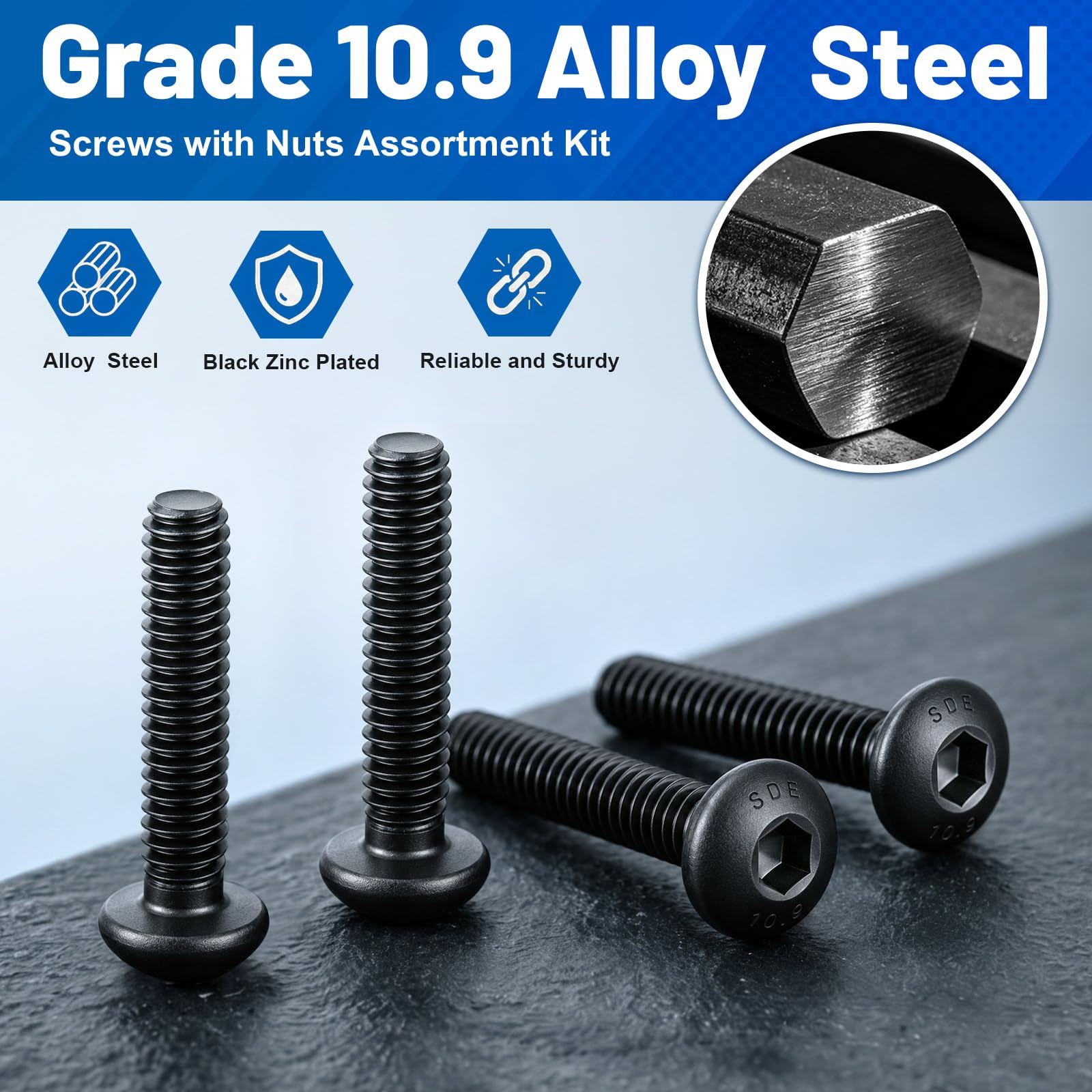 Metric Screw & Bolt Assortment Kit - 2380 Pieces -4 Metric Screw & Bolt Assortment Kit - 2380 Pieces -4