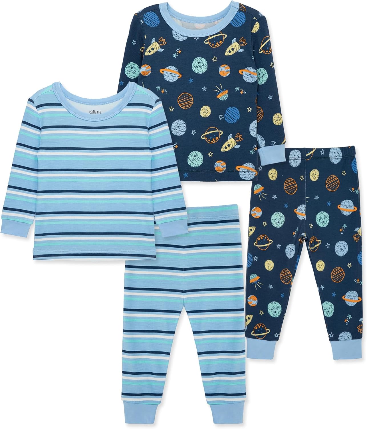 Little Me Clothes for Baby Boys’ 2-Pack Bamboo Pajama Set, 12 Months – 4Toddler