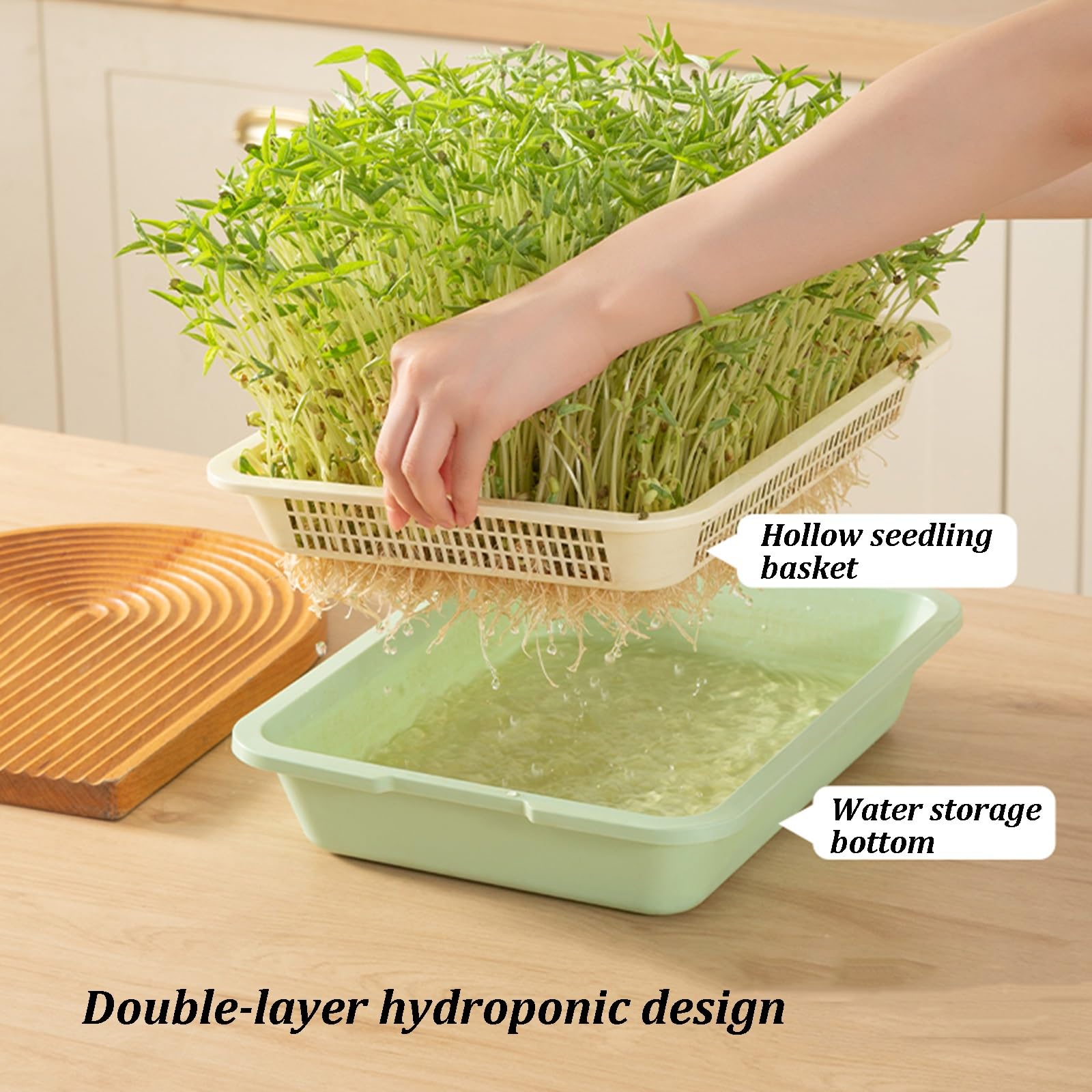 Sistema de cultivo hidropónico con estante de metal y ruedas, bandeja de plantación cifrada, ideal para patio, patio trasero o cocinas