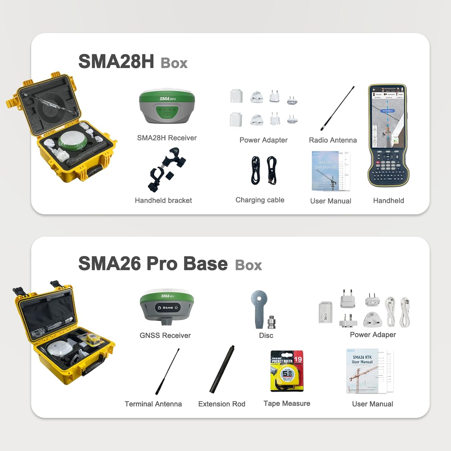 SMA28H Rover+SMA26 Pro Base(exclude Tripod&Pole)
