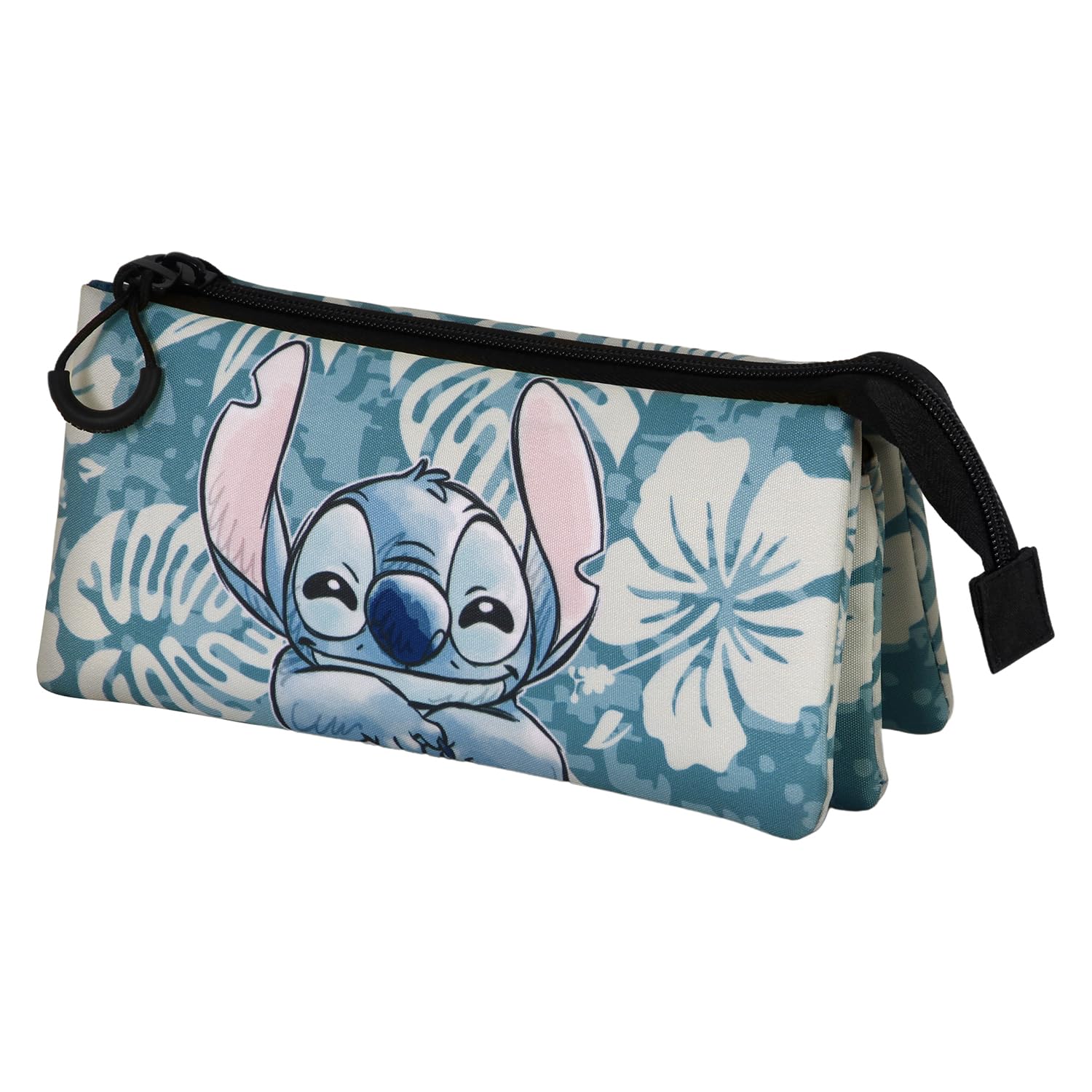 Disney Lilo and Stitch Aloha-Fan Triple Pencil Case 2.0, Blue, 23 x 11 cm