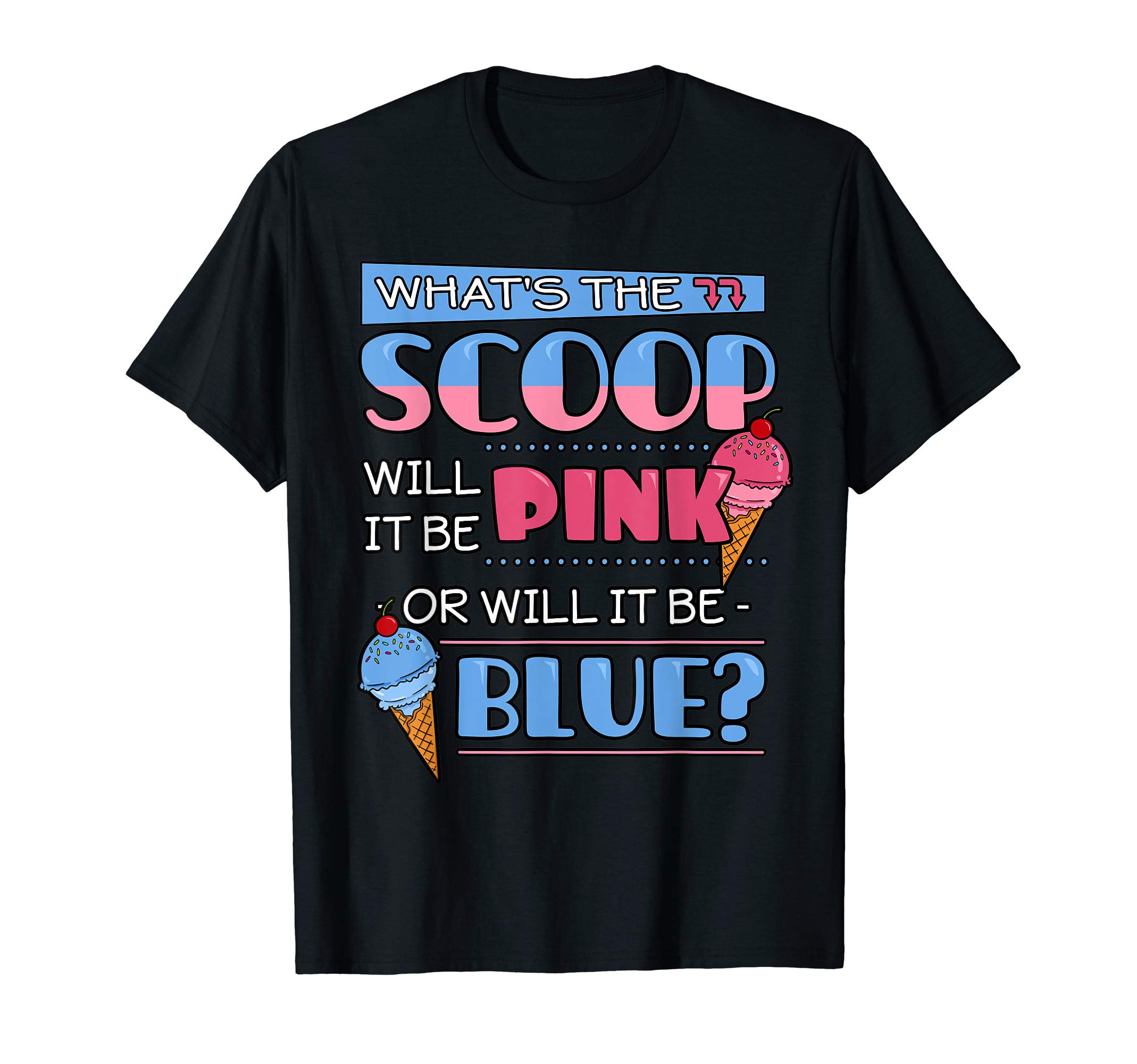 What's The Scoop Gender Reveal Baby Shower Gelato Ice T-Shirt