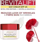 L'Oréal Paris SPF Moisturizer for Face with Pro-Retinol & Centella, Face Moisturizer Fights the Look of Wrinkles, Moisturizer to Firm Skin & Target the Signs of Aging, Revitalift, 50ml