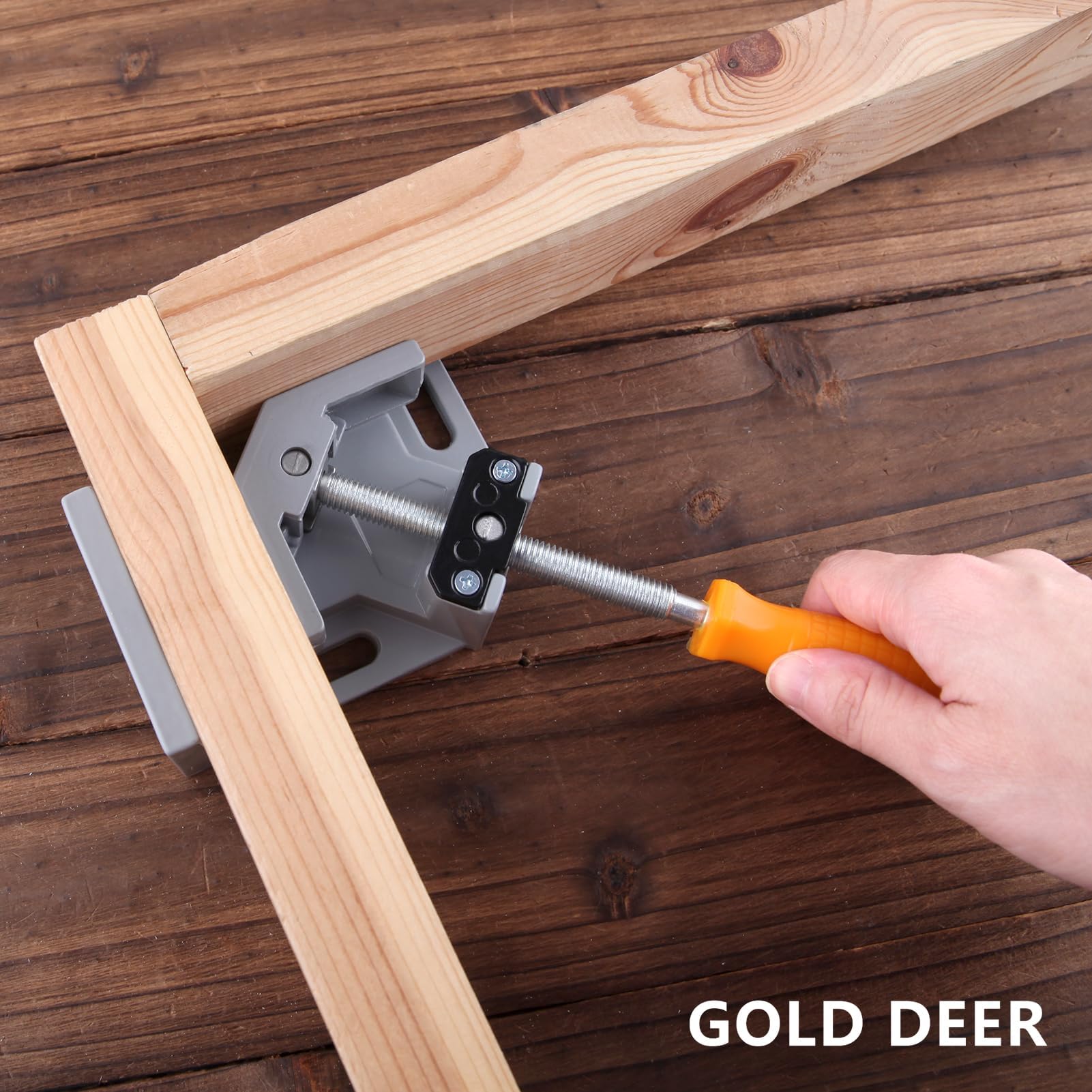 90 Degree Wood Corner Clamp 4-Pack 90u00b0 Corner Clamps For Woodworking - Aluminum Alloy, 5.5" Right Angle Jigs For DIY Projects 90 Degree Angle Clamp