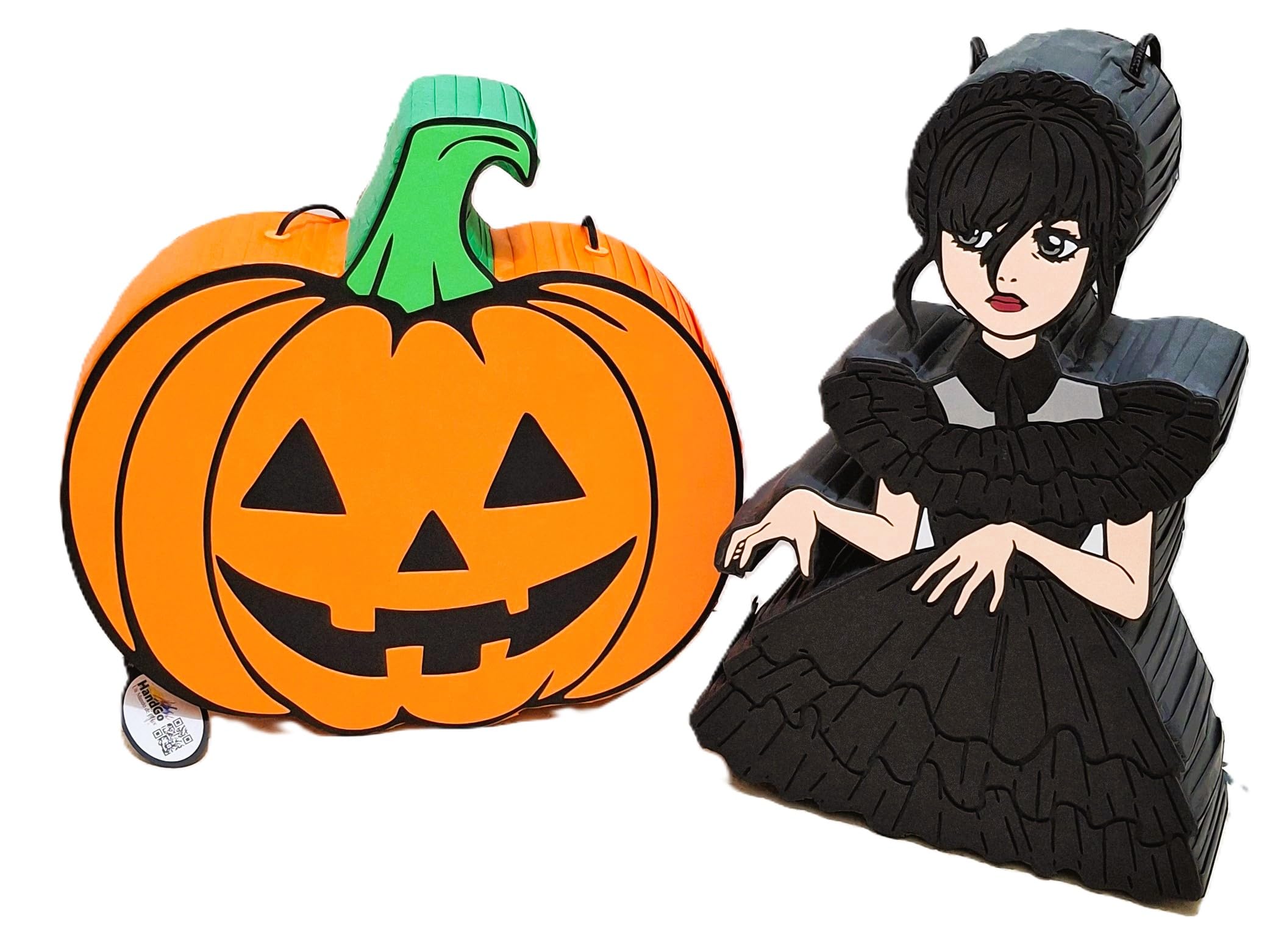 Piñata cumpleaños infantil hecha a mano calabaza halloween (Grande 50x50x10 centimetros)