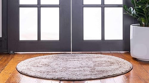 Vista 176 de Unique Loom Bromley Collection Vintage Traditional Medallion Border - Alfombra, Polipropileno, Amarillo/Crema azu/marfil,Gris