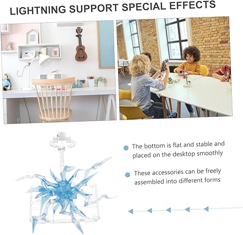 Miniatura 8 de Soporte de efectos especiales hecho a mano, soporte para figura de acción, soporte para muñeca, soporte para figuras, soporte de plástico azul