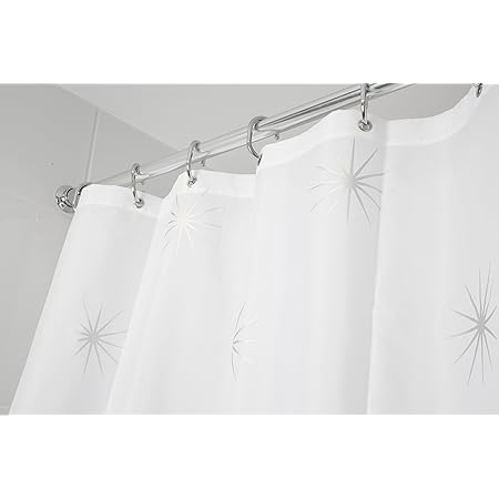 Croydex Stellar Water-Resistant Textile Shower Curtain, 1800 x 1800mm ...