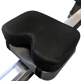 Huachaoxiang Rower Seat Memory Foam Pillow, Comfortable Seat Cushion for Indoor Rowing Rowing Machine with Washable Reference Slip Sweat Hard,Black