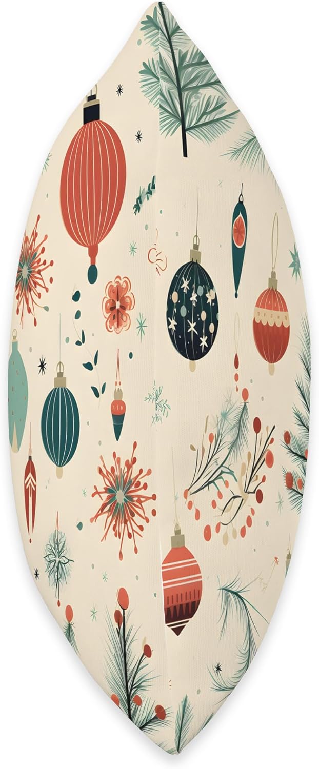 Mid Century Modern, Christmas Holiday, Retro 50's, Nostalgic Throw Pillow