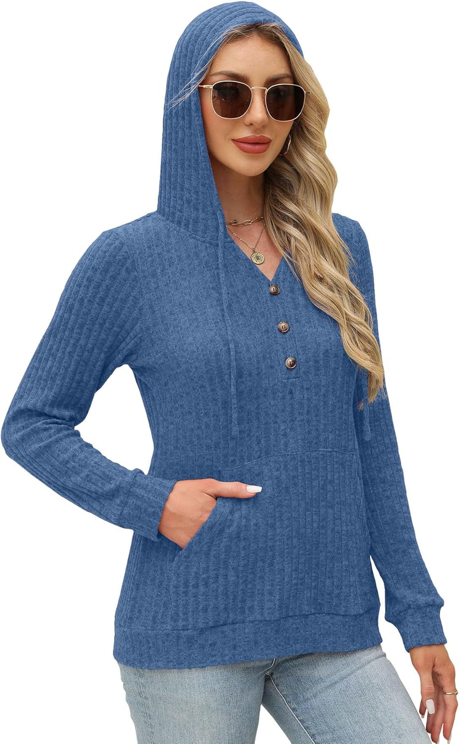 Womens Sweaters Fashion Hoodies Long Sleeve Tops Casual Sweatshirts Fall Outfits Pullover Winter Clothes 2025 - Image 4
