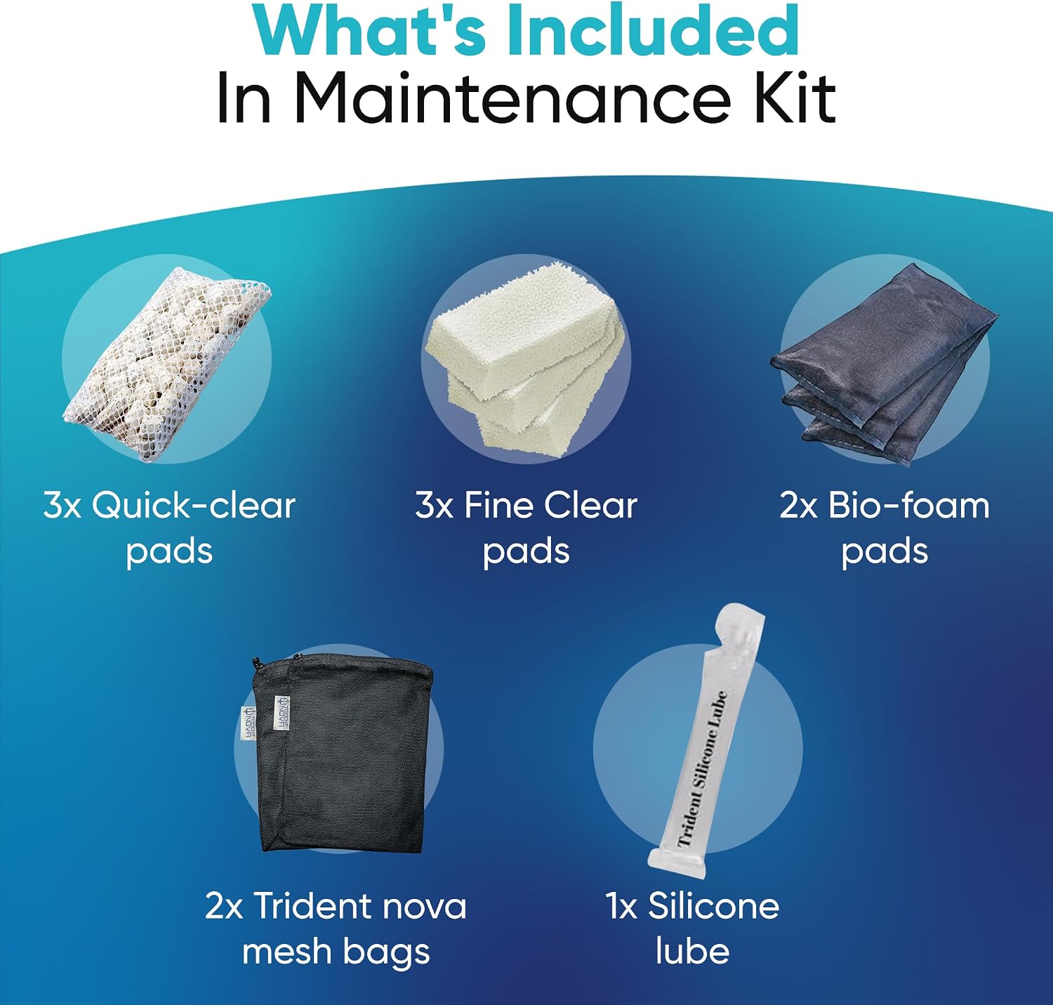 AquaClear 70 HOB Maintenance & Replacement Filter Media Kit, Including Trident Nova Mesh Bags (AquaClear Activated Carbon 3-Pack, Filter Foam Sponge 3-Pack, BioMax Media)