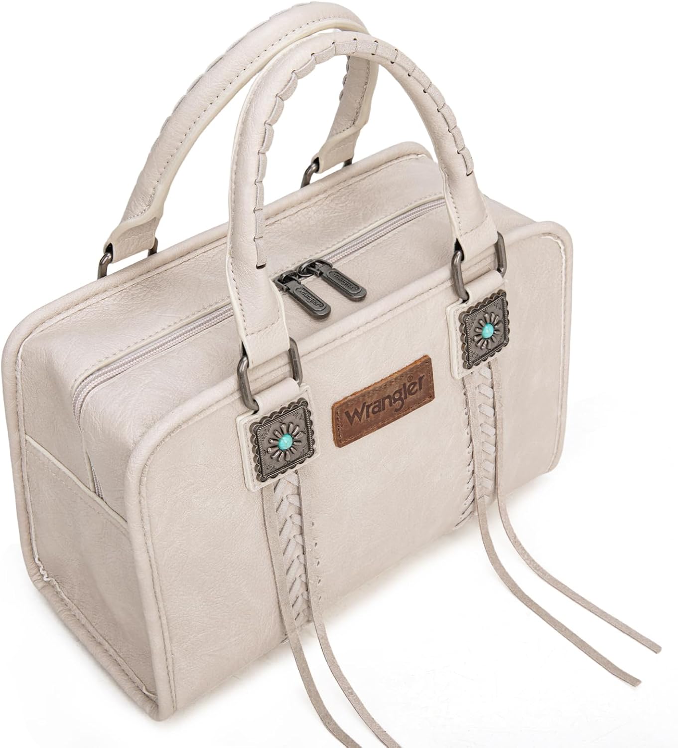 Wrangler Tote Bag for Women Crossbody Purse Fringe Western Purse Vintage Top Handle Handbags - Image 4