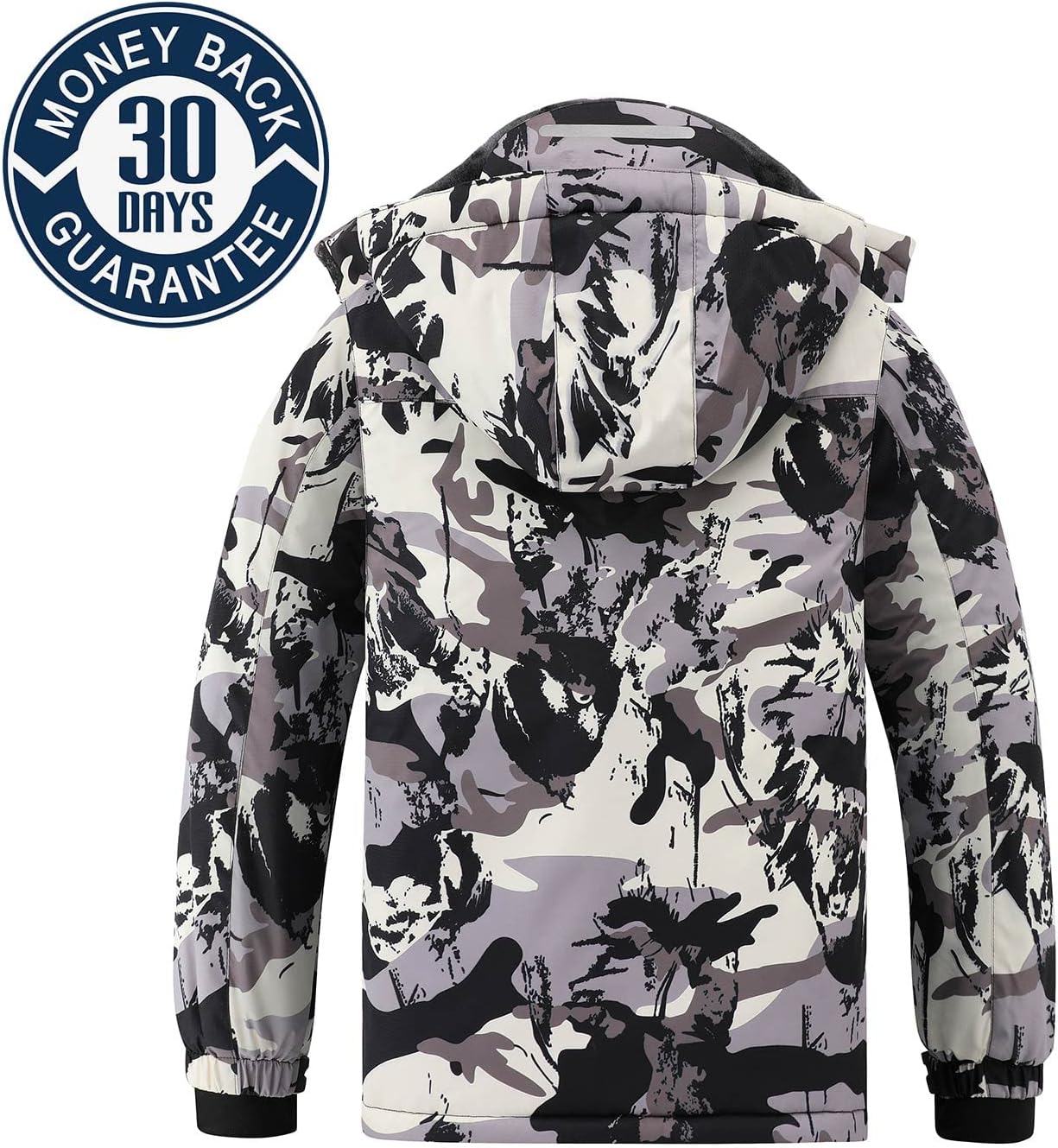 Kid's Ski Jacket Waterproof Boy's and Girl's Warm Fleece Winter Jacket Windproof Hooded Snow Coat - Image 3