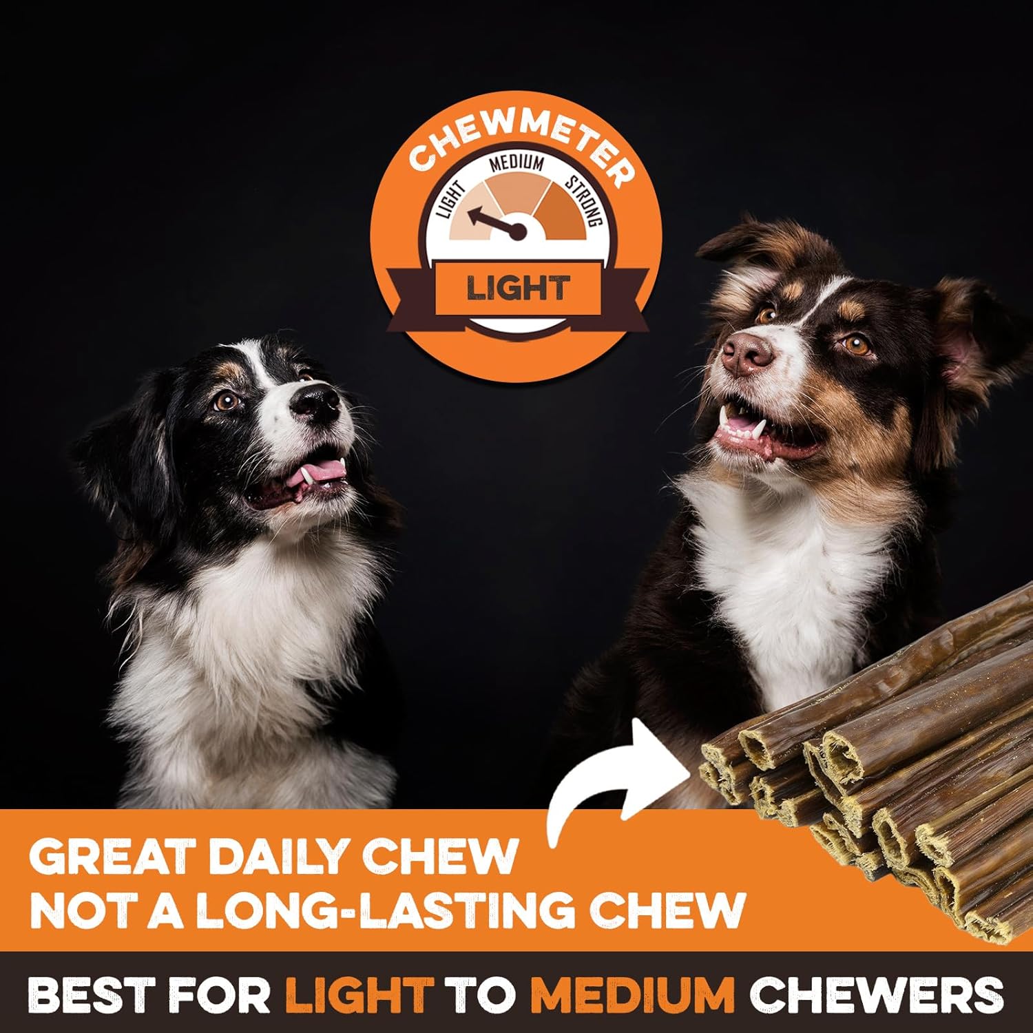 All Natural Single Ingredient Beef Esophagus Chews for Dogs - Healthy Round Gullet Sticks With Naturally Occurring Glucosamine & Chondroitin for Joint Function - Great for Any Dog Size (30 Count)