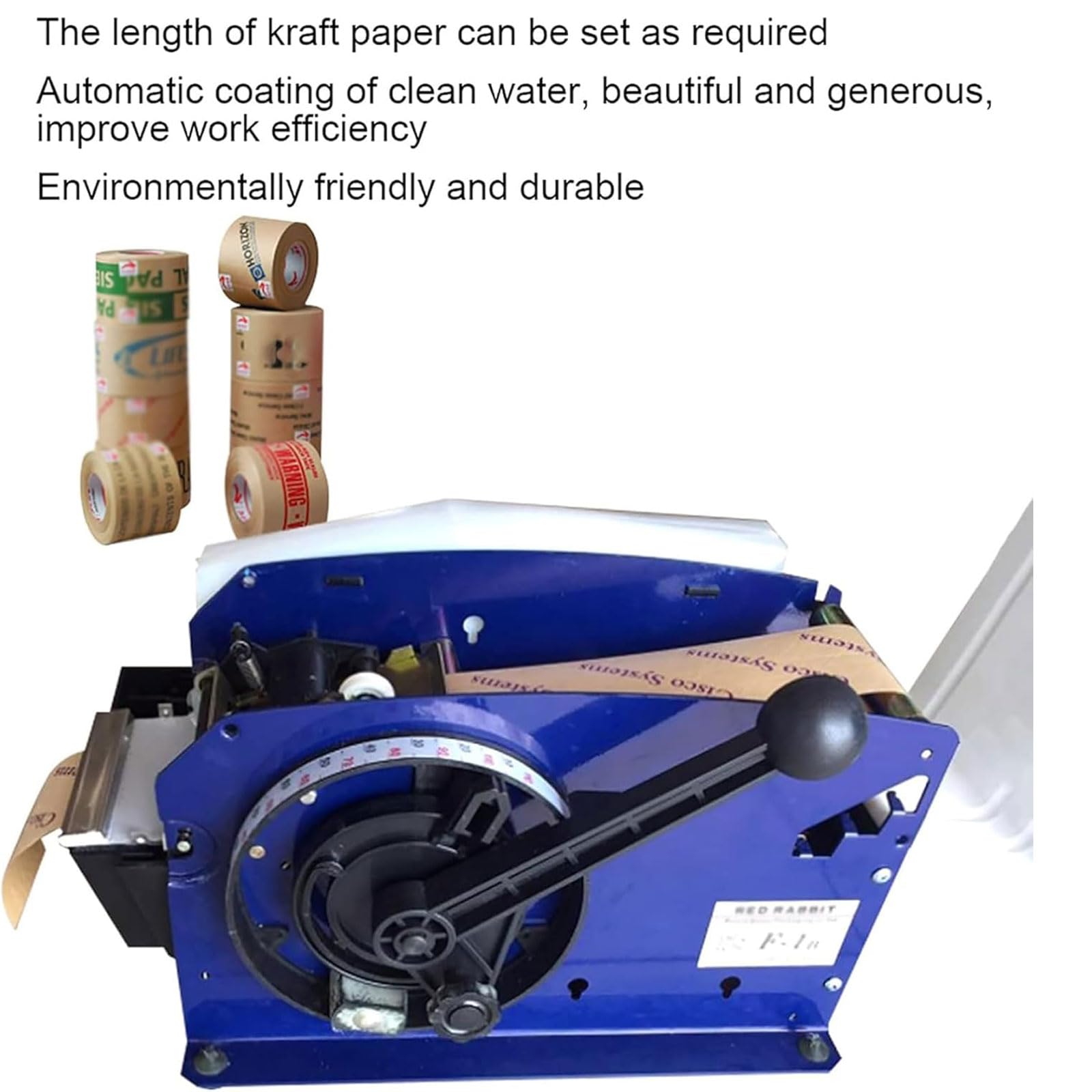 Dispenser di nastro attivato dall'acqua, taglierina manuale semiautomatica per nastro kraft, per sigillare cartoni in ufficio, magazzino e spedizione rapida