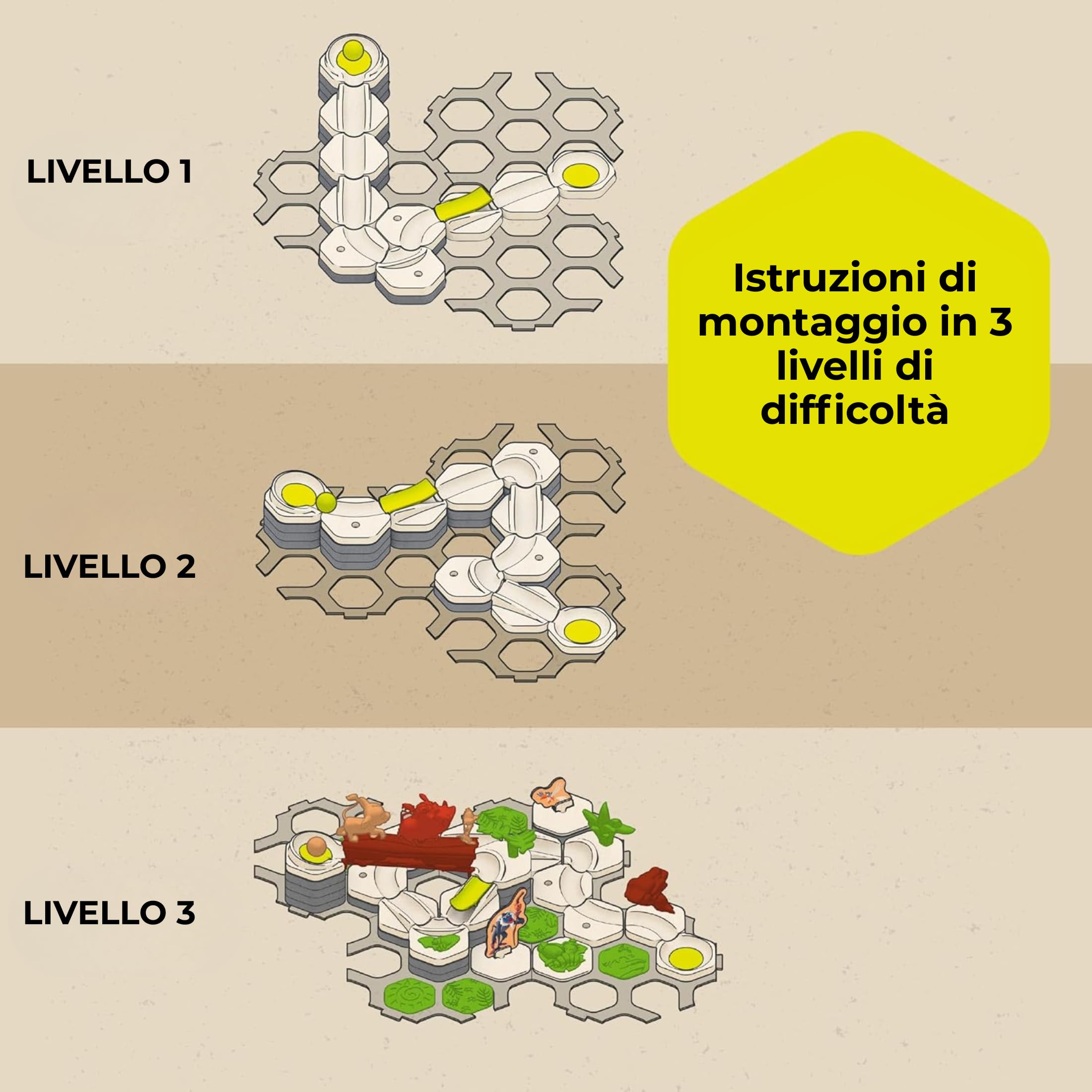 Ravensburger - GraviTrax Junior Il Re Leone Starter-Set, Pista biglie 71 pezzi, Rompicapo bambini, Giochi bambini 3 anni e più, Gioco Interattivo ed Educativo STEM, Compatibile con tutti i GraviTrax