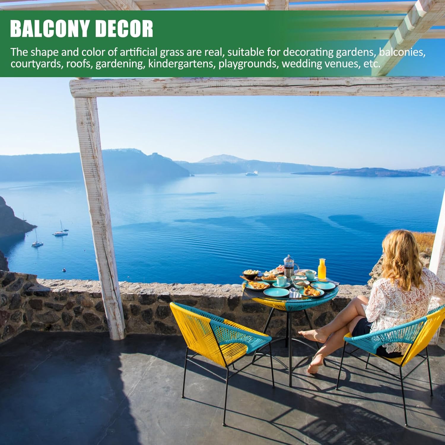 BESPORTBLE Artificial Grass Turf Tiles Interlocking 30x30cm 4pcs Fake Grass for Garden Lawn Patio Outdoor Decor Sturdy Synthetic Turf Mat