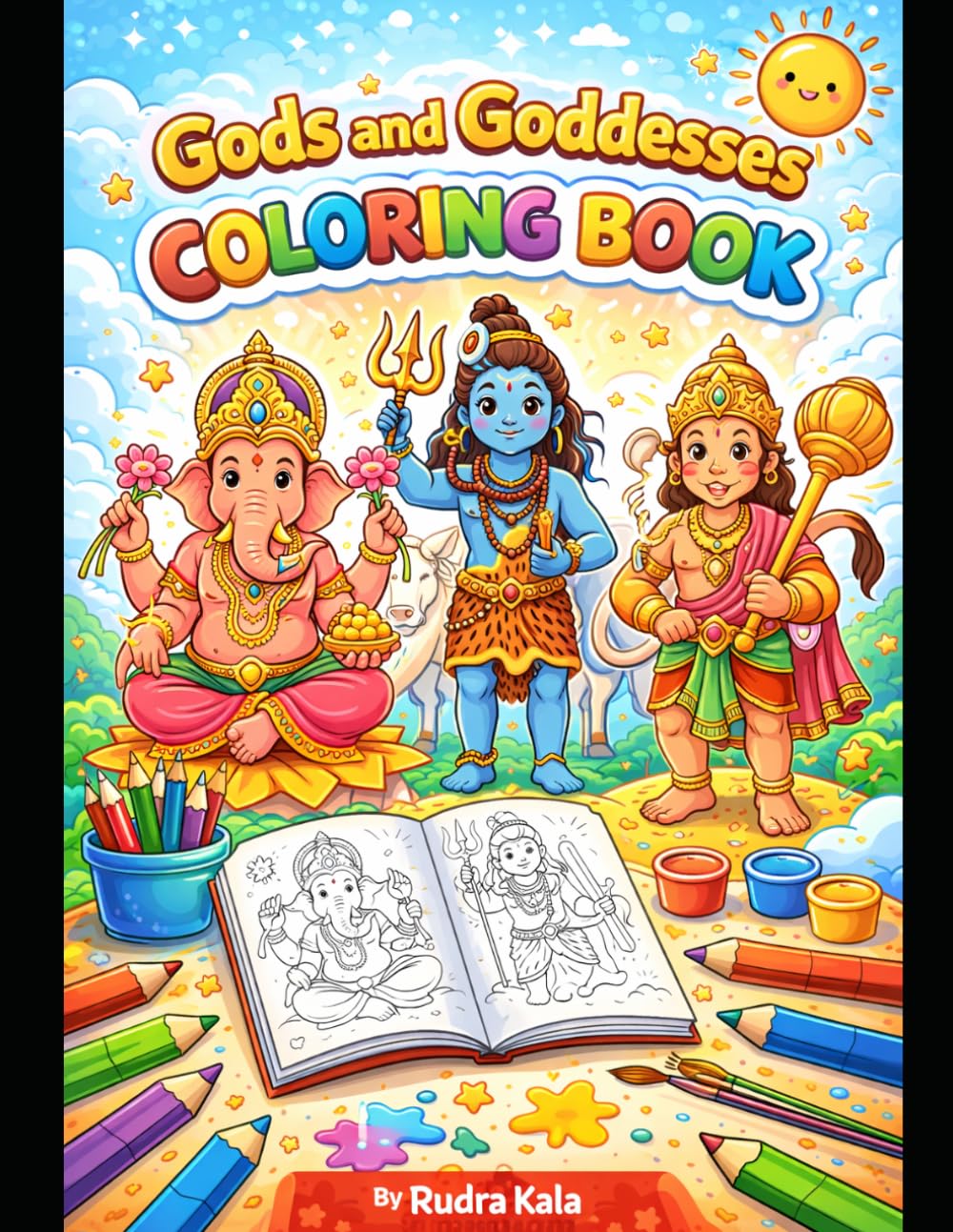 Gods and Goddesses Coloring Book for Kids: Fun & Peaceful Divine Coloring Pages of Gods and Goddesses for Kids Ages 6–10