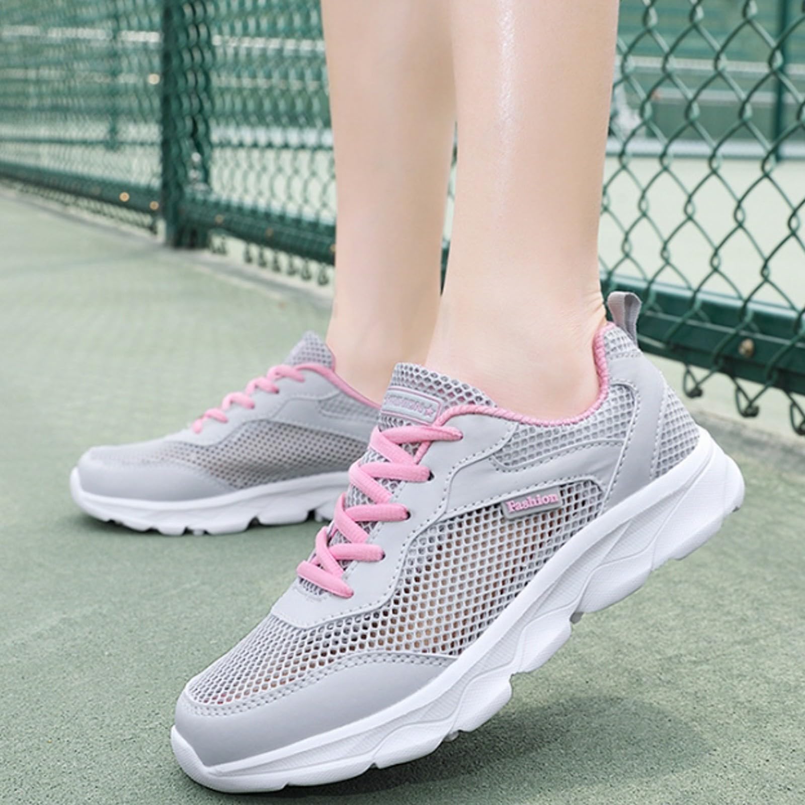 Slip on Sneakersy damskie, wygodne, lekkie, wsuwane, płaskie buty trekkingowe, żółte buty sportowe damskie