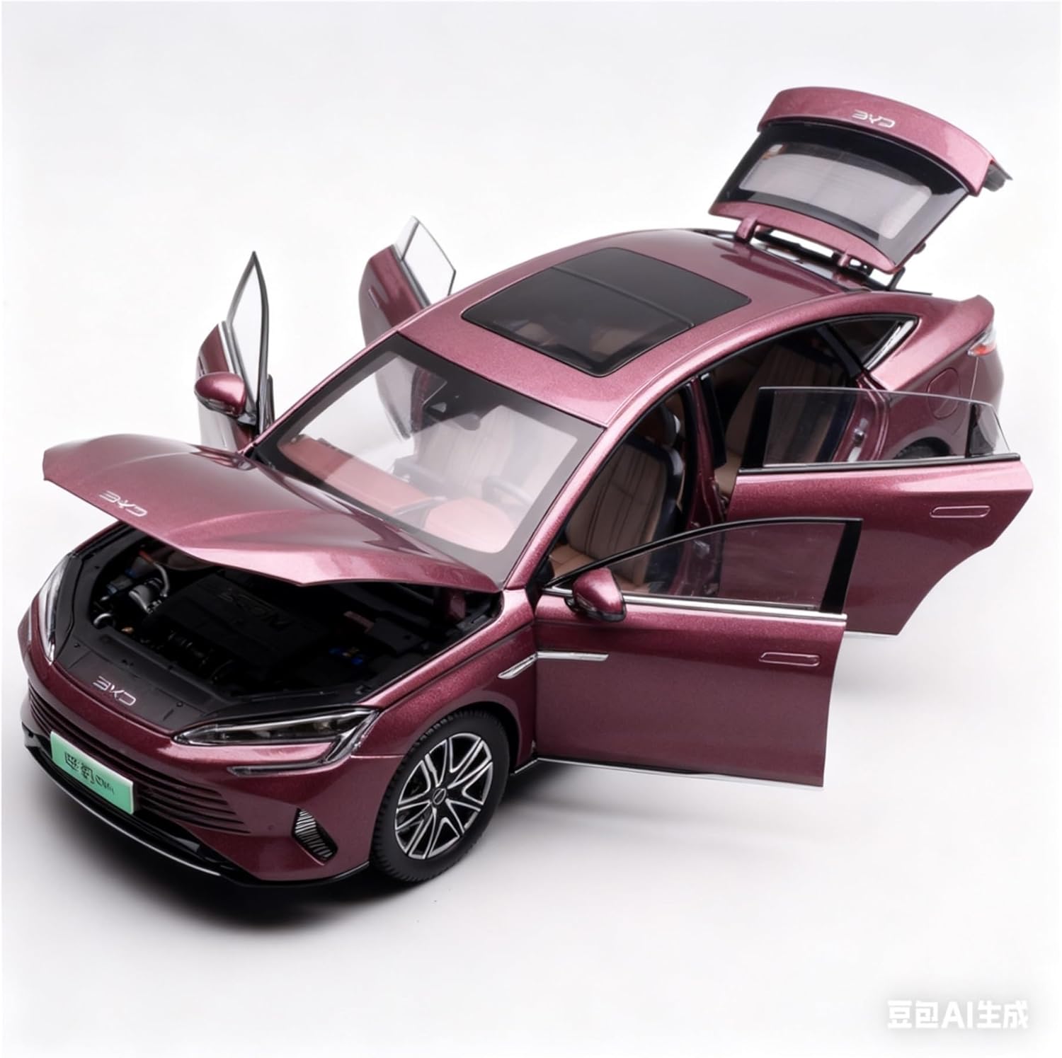 Metal Vehicles Toys 1:18 for BYD Seal EV DM-i New Energy Alloy Model Static Die Cast Auto Gifts Hobby Toy Collection Display