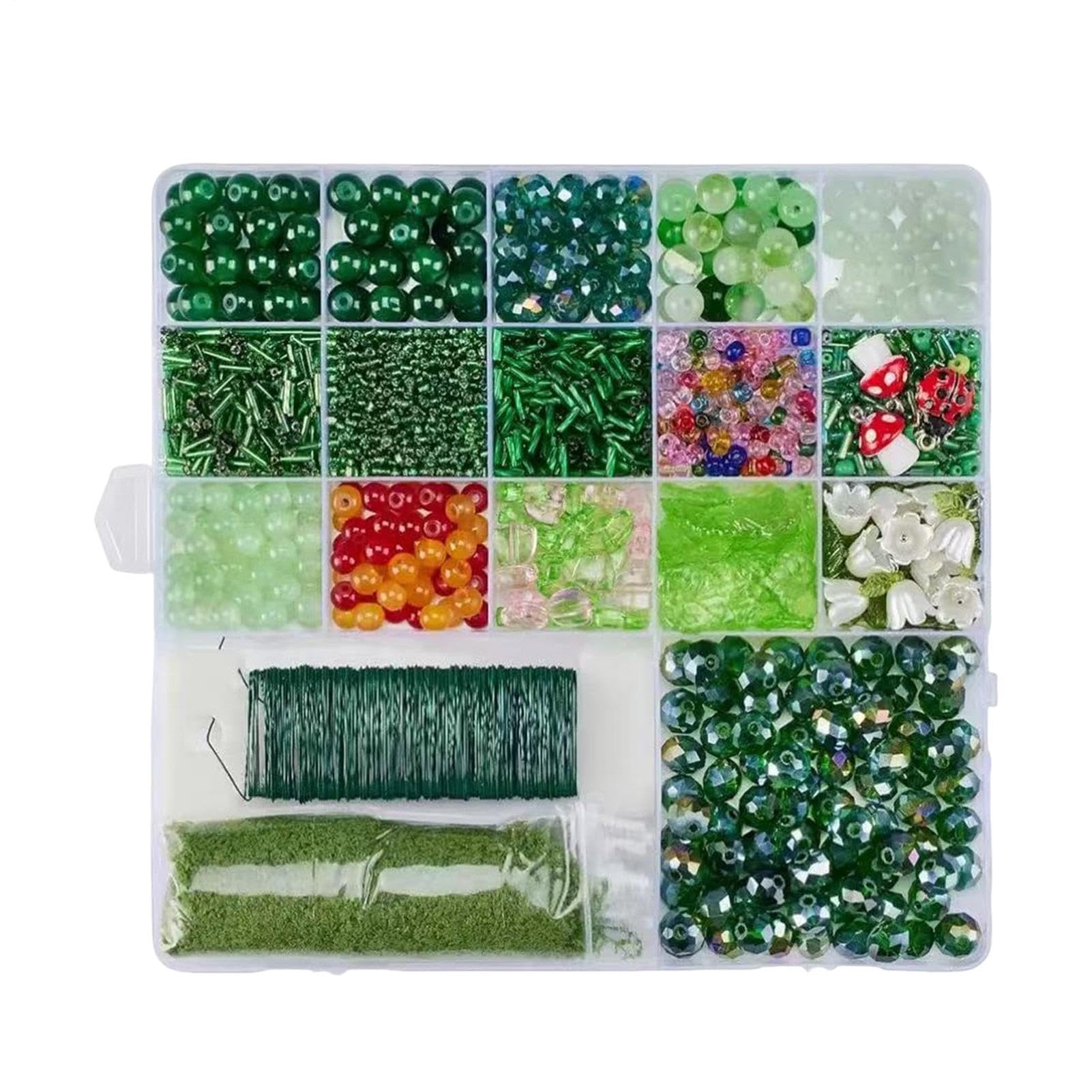 Kit de plantas con cuentas de diseño artesanal para proyectos de taller decorativos 8