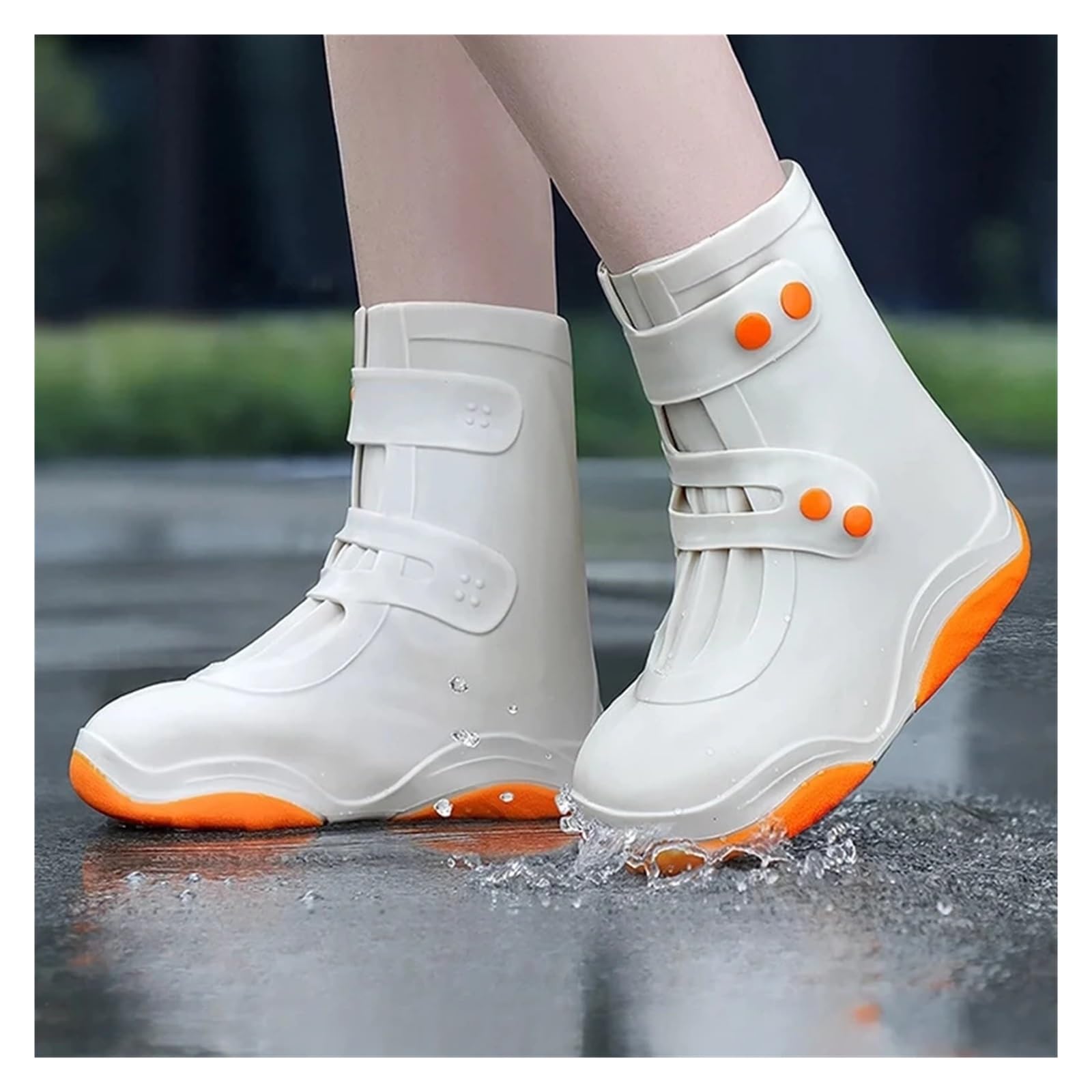 Copriscarpe impermeabile in silicone | Arancione Taglie multiple Rainy Days: Copriscarpe