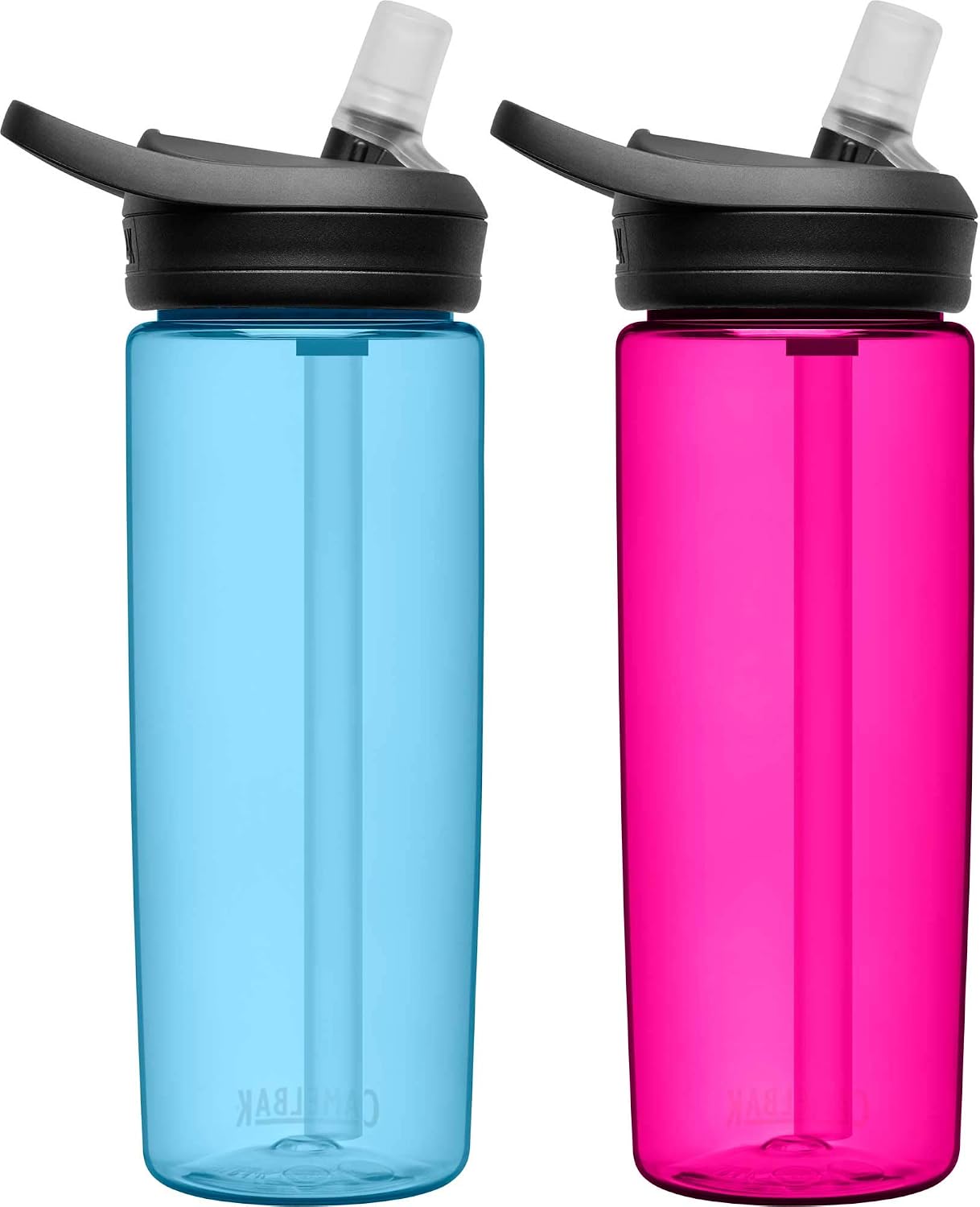 CamelBak eddy+ BPA Free Water Bottle, 20 oz, 2-Pack, True Blue / Deep Magenta