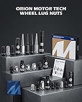 Vista 7 de Orion Motor Tech Tuercas de rueda M14x1.5 negras con llave estriada, XL de 2 pulgadas de longitud con asiento cónico, compatibles con Ford F250 F350