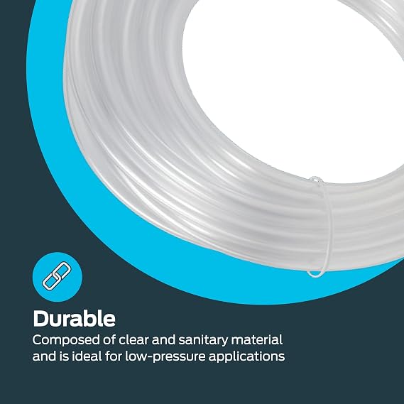 Eastman 5/16 Inch ID (7/16 Inch OD) PVC Clear Vinyl Tubing, 20 Foot Length, 98619