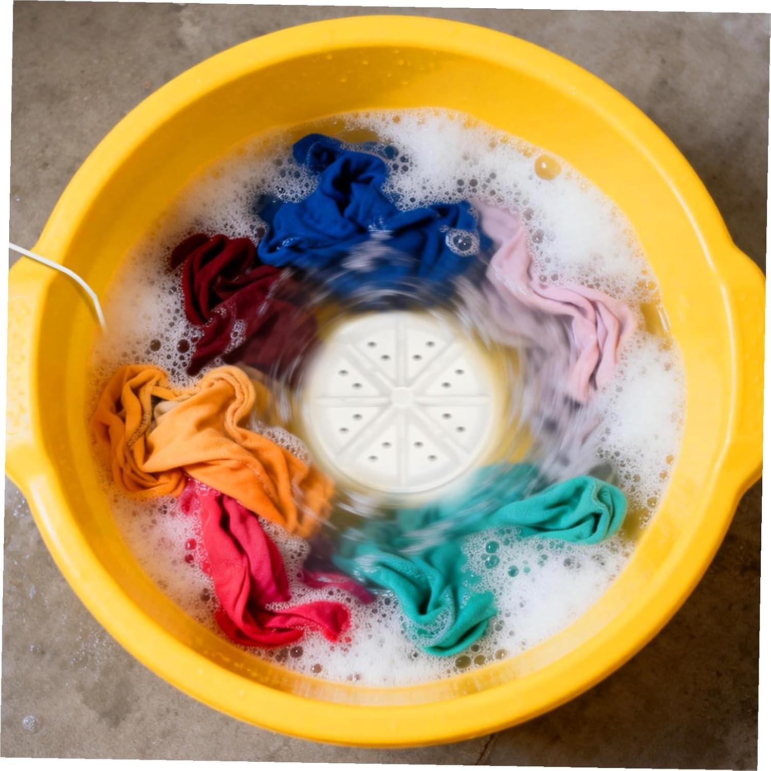 Cabilock Portable Ultrasonic Turbine Washing Machine for Travel Home Usb-powered Mini Washer for Underwear Socks Delicate Clothing Efficient Energy-saving Design for Rv College Apartment