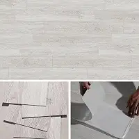 Piso Vinílico Auto Adesivo Régua Madeira Manta Caixa 5m² Cinza Claro Brinovar